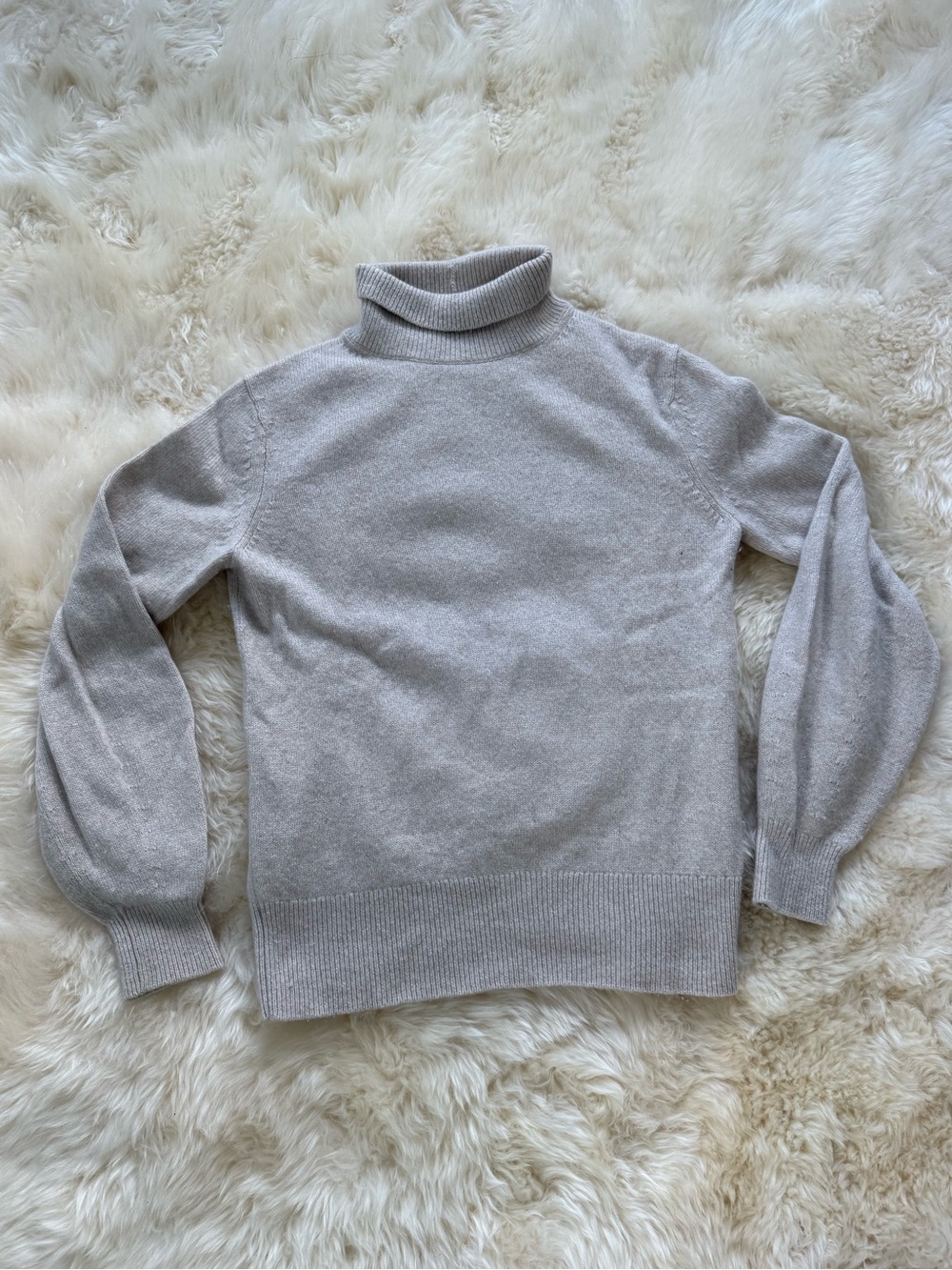Vince Tan 100% Cashmere Mock Turtleneck Sweater